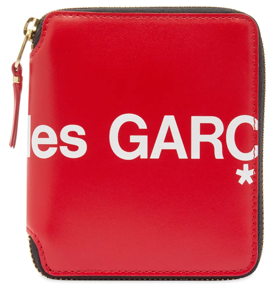 Comme des Garcons Wallet Huge Logo Wallet - Red